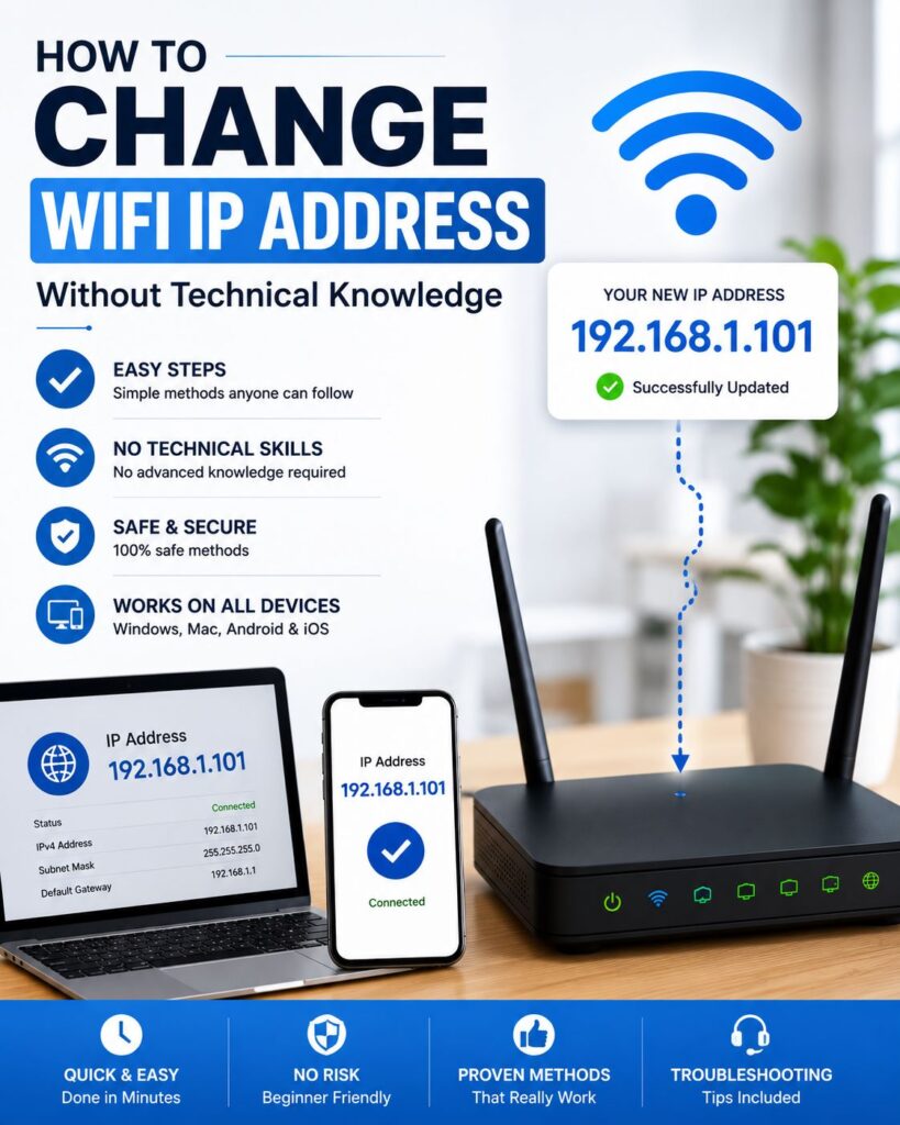How to Change WiFi IP Address Without Technical Knowledge