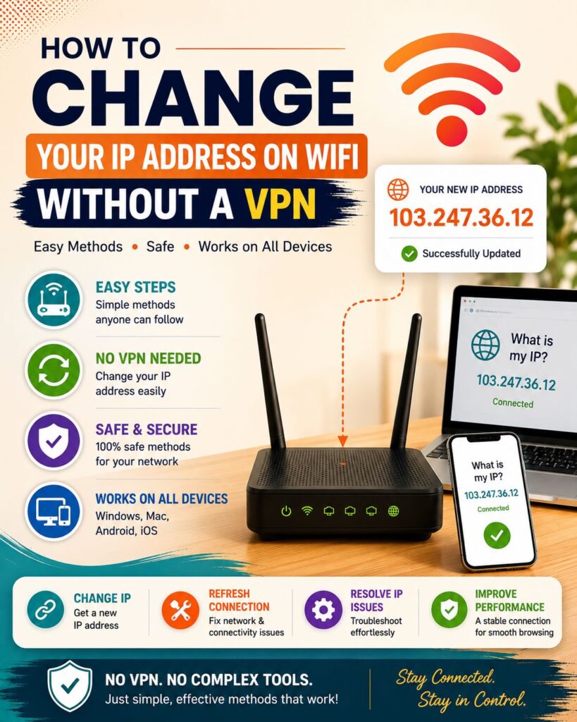 How to Change Your IP Address on WiFi Without a VPN